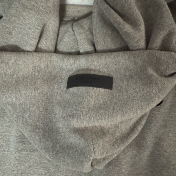 Mens Essentials Hoodie, Dark Oatmeal Size S - Picture 3 of 3